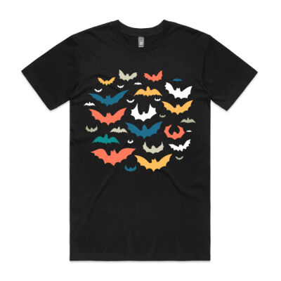 Halloween Tee Coloured Bats Thumbnail